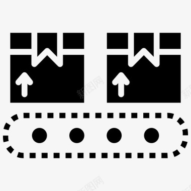 输送带货物工业图标图标