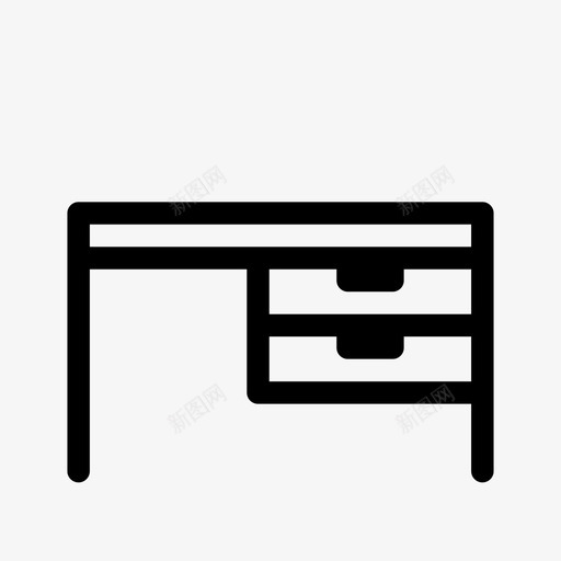 桌子家具室内图标svg_新图网 https://ixintu.com 书桌 学校 室内 家具 教育 桌子