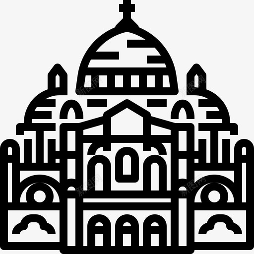 巴黎圣城建筑教堂图标svg_新图网 https://ixintu.com 充满爱的巴黎 圣城 巴黎圣城 建筑 教堂 法国