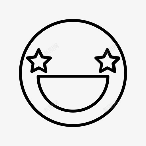哇表情开心图标svg_新图网 https://ixintu.com 哇 开心 明星 表情 表情1