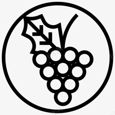 葡萄浆果水果图标图标