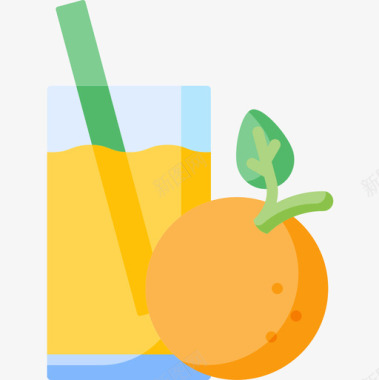 橙汁纯素8无糖图标图标