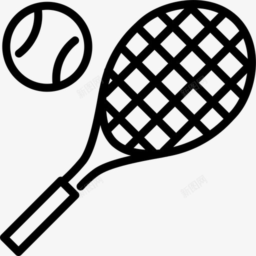 网球球场地图标svg_新图网 https://ixintu.com 体育器材 场地 球拍 网球 运动