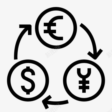 汇率货币购物提纲图标图标