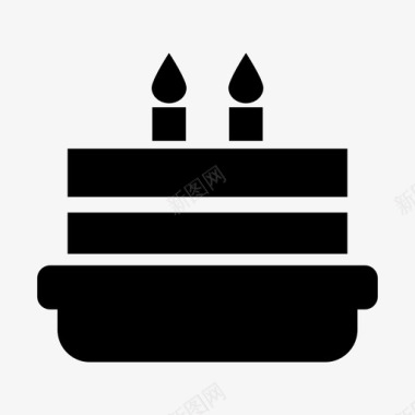 生日蛋糕庆祝食物图标图标