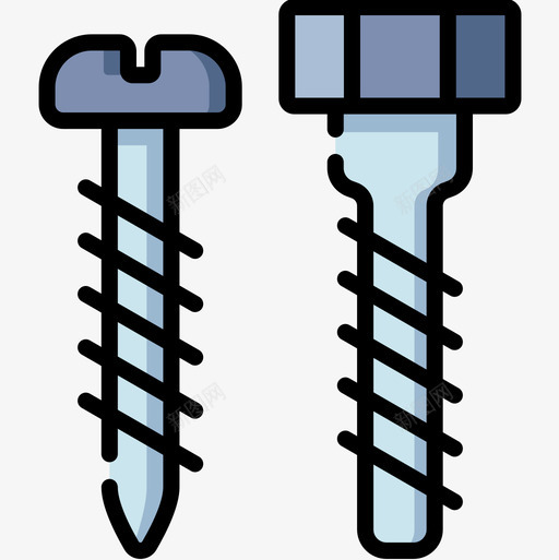 螺丝建筑20线颜色图标svg_新图网 https://ixintu.com 建筑20 线颜色 螺丝