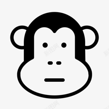 猴子动物猿猴图标图标