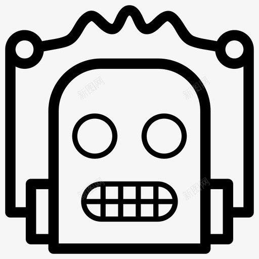机器人脸笑脸表情符号情感图标svg_新图网 https://ixintu.com 人脸 向量 图标 情感 机器 机器人 笑脸 符号 表情