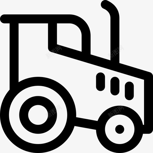 拖拉机农业44直线型图标svg_新图网 https://ixintu.com 农业 拖拉机 直线 线型
