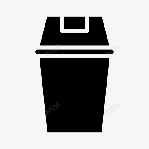 垃圾桶垃圾箱垃圾回收图标svg_新图网 https://ixintu.com 回收 垃圾 垃圾桶 垃圾箱 生态环境