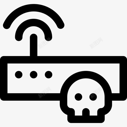 路由器网络犯罪线性图标svg_新图网 https://ixintu.com 犯罪 线性 网络 路由器