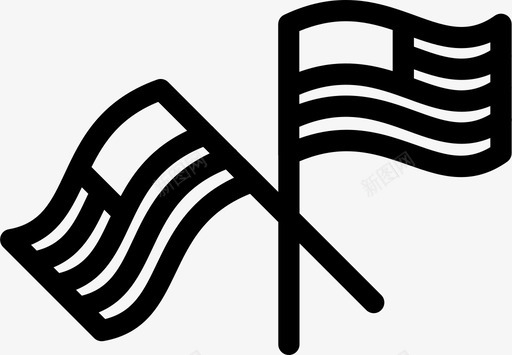 国家国旗美国图标svg_新图网 https://ixintu.com 国家 国旗 美国