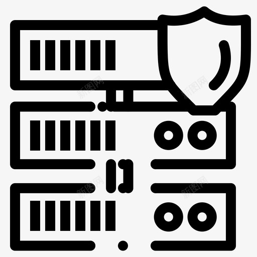 数据网络安全图标svg_新图网 https://ixintu.com 安全 数据 网络 网络托管