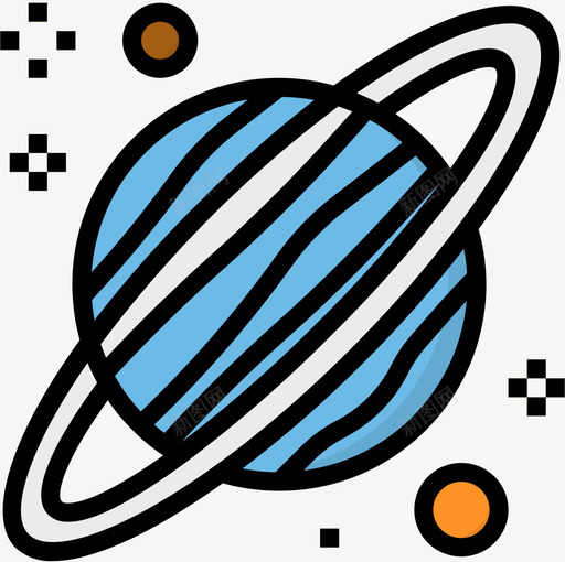 天王星127号太空线性颜色图标svg_新图网 https://ixintu.com 127号 天王星 太空 线性 颜色