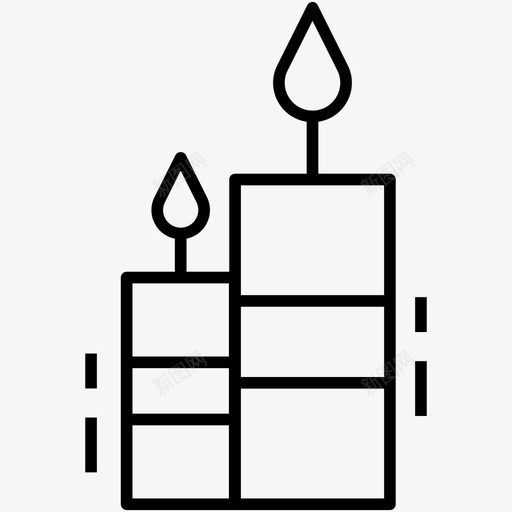 蜡烛生日蜡烛燃烧的蜡烛图标svg_新图网 https://ixintu.com 图标 火焰 火线 烟火 照明 燃烧 生日 蜡烛