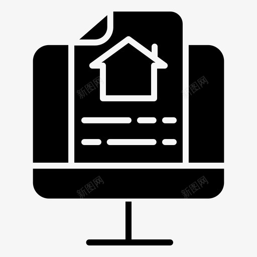 在线家庭房产图标svg_新图网 https://ixintu.com 在线 家庭 房产 房地产 网络