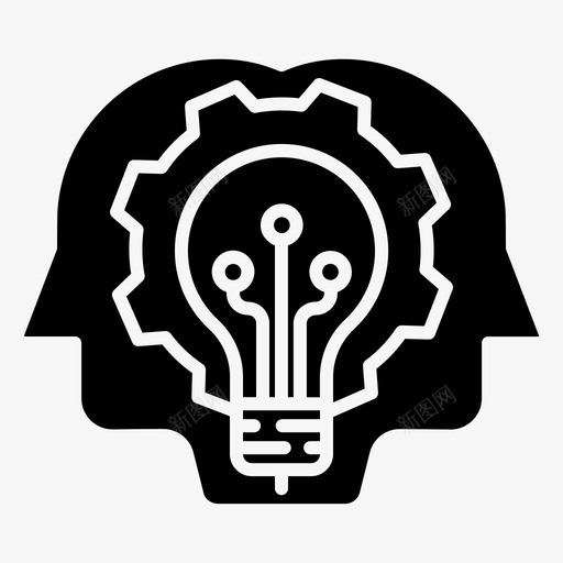 过程人工智能图标svg_新图网 https://ixintu.com 人工 智能 过程