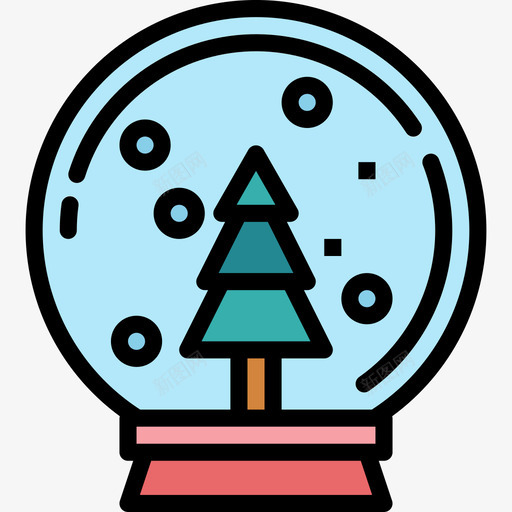 雪花地球仪圣诞139线性颜色图标svg_新图网 https://ixintu.com 圣诞 地球仪 线性 雪花 颜色
