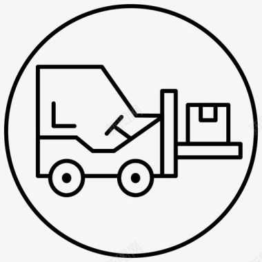 卡车物流中心图标图标