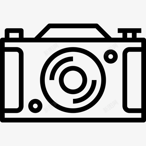 相机休闲和旅游7直线图标svg_新图网 https://ixintu.com 休闲 旅游 直线 相机