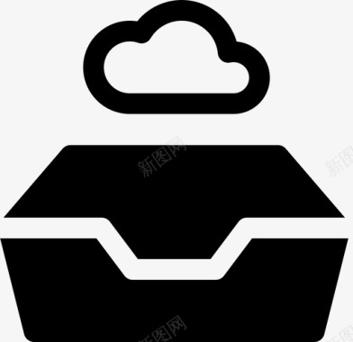 存储文件存档云图标图标