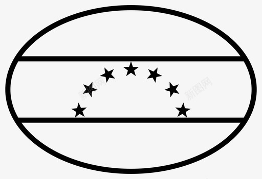 委内瑞拉玻利瓦尔共和国对话旗帜图标图标