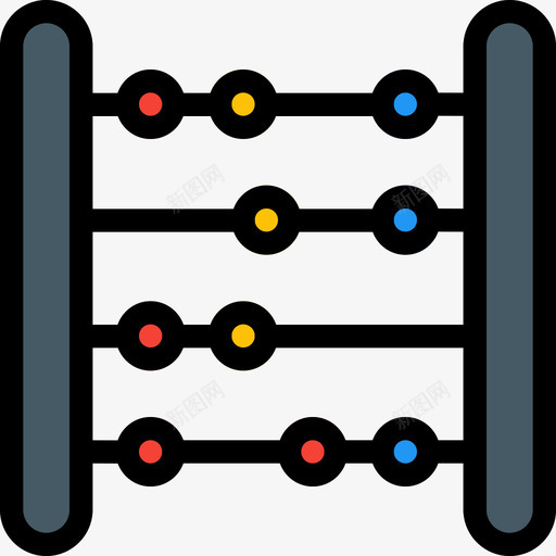 算盘返校67线颜色图标svg_新图网 https://ixintu.com 算盘 返校 颜色