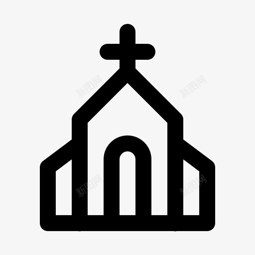 教堂建筑房屋图标svg_新图网 https://ixintu.com 商业和管理收藏 寺庙 建筑 房屋 教堂 豪宅