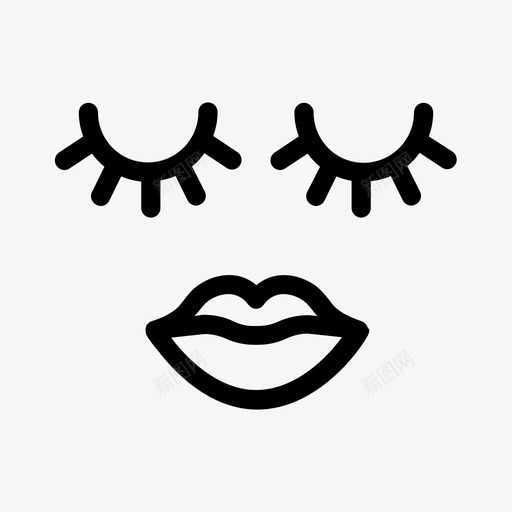 女人睫毛脸图标svg_新图网 https://ixintu.com 80个 图标 女人 睫毛 线图 美容化妆