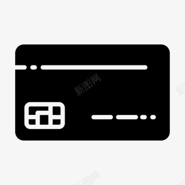 芯片卡信用卡发票图标图标