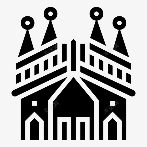 萨格拉达建筑地标图标svg_新图网 https://ixintu.com 地标 建筑 萨格拉达 西班牙 西班牙符号