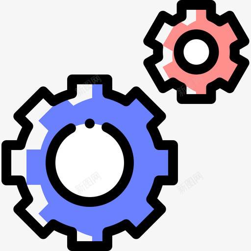 齿轮物理14颜色省略图标svg_新图网 https://ixintu.com 物理 省略 颜色 齿轮