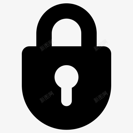 锁挂锁保护图标svg_新图网 https://ixintu.com 保护 安全 挂锁 锁