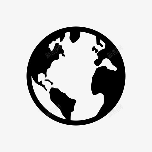 世界地球家园图标svg_新图网 https://ixintu.com 世界 地球 家园 星球