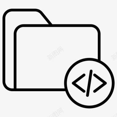 文件夹编码开发图标图标