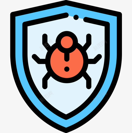 防病毒保护和安全15线性颜色图标svg_新图网 https://ixintu.com 保护 安全 线性 防病毒 颜色