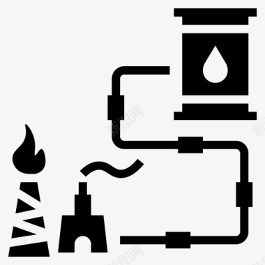 管道燃料工业图标图标