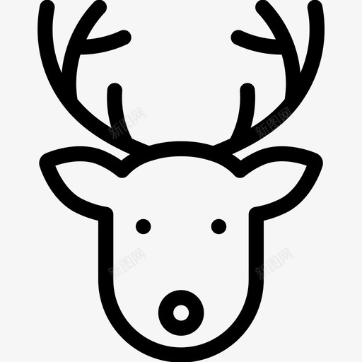 驯鹿动物圣诞节图标svg_新图网 https://ixintu.com 冬天 动物 圣诞 圣诞节 装饰 驯鹿
