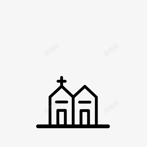 家建筑物教堂图标svg_新图网 https://ixintu.com 城市 小城市 建筑物 教堂 社区