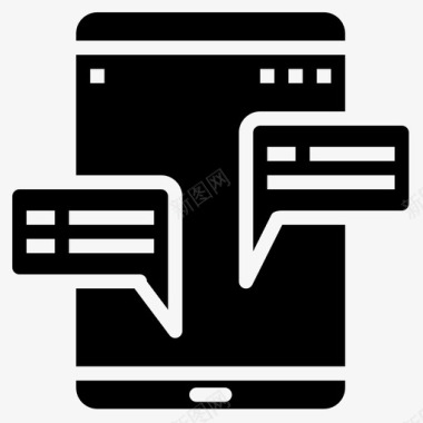 对话平板电脑应用程序4填充图标图标