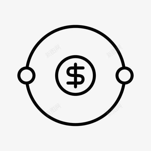 账户银行美元图标svg_新图网 https://ixintu.com 基金 外汇 美元 账户 金融 银行