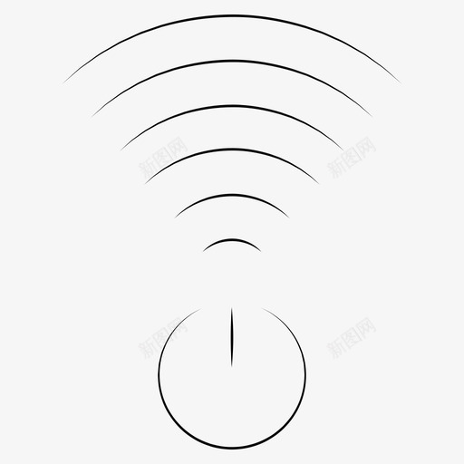 打开互联网电源wifi图标svg_新图网 https://ixintu.com wifi 互联网 手绘 打开 电源