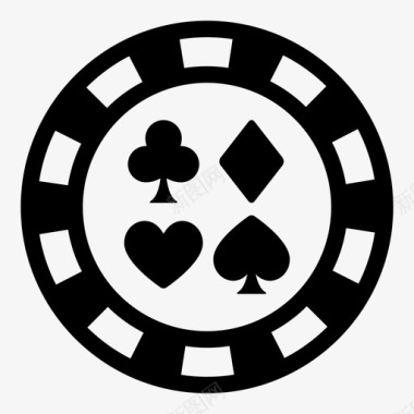 赌场筹码硬币赌博图标图标
