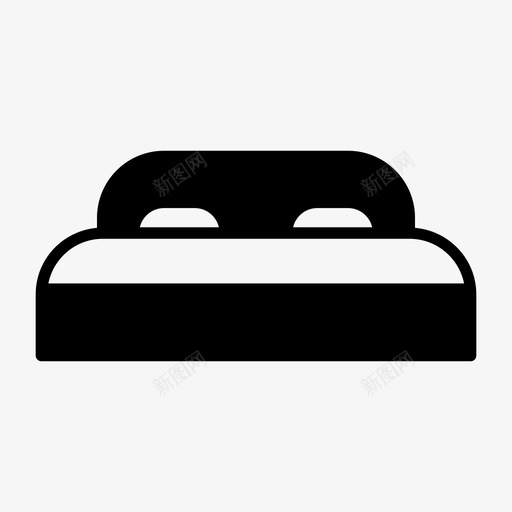 床卧室睡觉图标svg_新图网 https://ixintu.com 卧室 床 房子内部 睡觉
