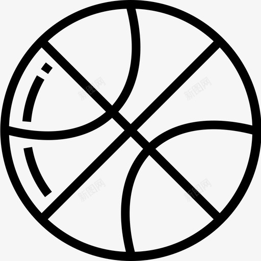 篮球业余爱好9直线型图标svg_新图网 https://ixintu.com 业余爱好9 直线型 篮球