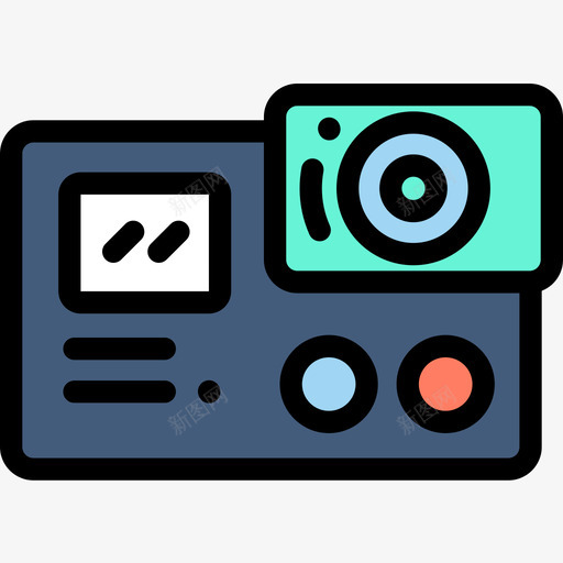 Gopro电子45线性颜色图标svg_新图网 https://ixintu.com Gopro 电子 线性 颜色