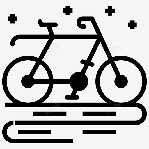自行车活动交通工具图标svg_新图网 https://ixintu.com 交通工具 冒险 图标 字形 徒步旅行 活动 自行车 露营