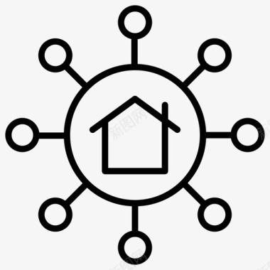 网络住宅房产图标图标