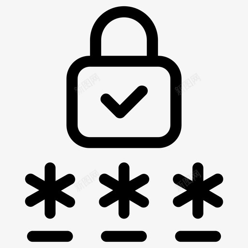 密码锁安全图标svg_新图网 https://ixintu.com 安全 密码 锁