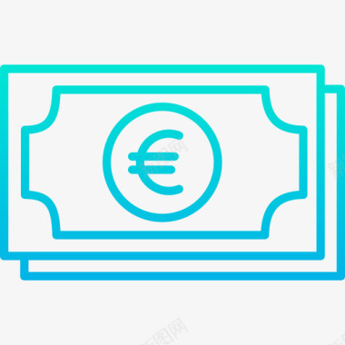 欧元金融119梯度图标图标